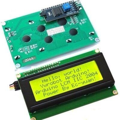 20x4 Green LCD Display with IIC/I2C interface