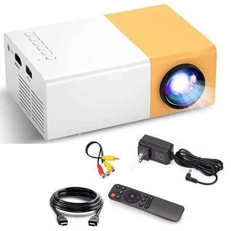 Mini Projector 4K 1080P Home Theater Outdoor Projector with USB Interfaces and Remote Control, Compatible with Smartphone/Tablet/Laptop/TV Stick/USB Drive
