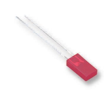 Red 5mm Rectangle FLAT LED Diffused Lens