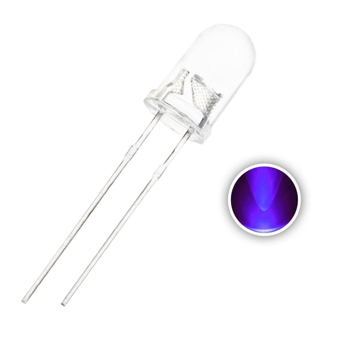 5MM UV LED ROUND PURPLE