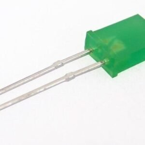 GREEN 5mm Rectangle FLAT LED Diffused Lens